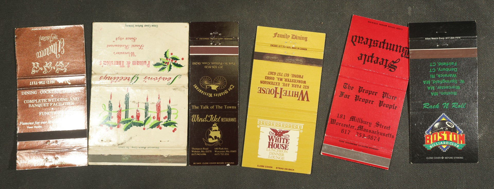 Vintage Matchbook Grouping - Restaurants