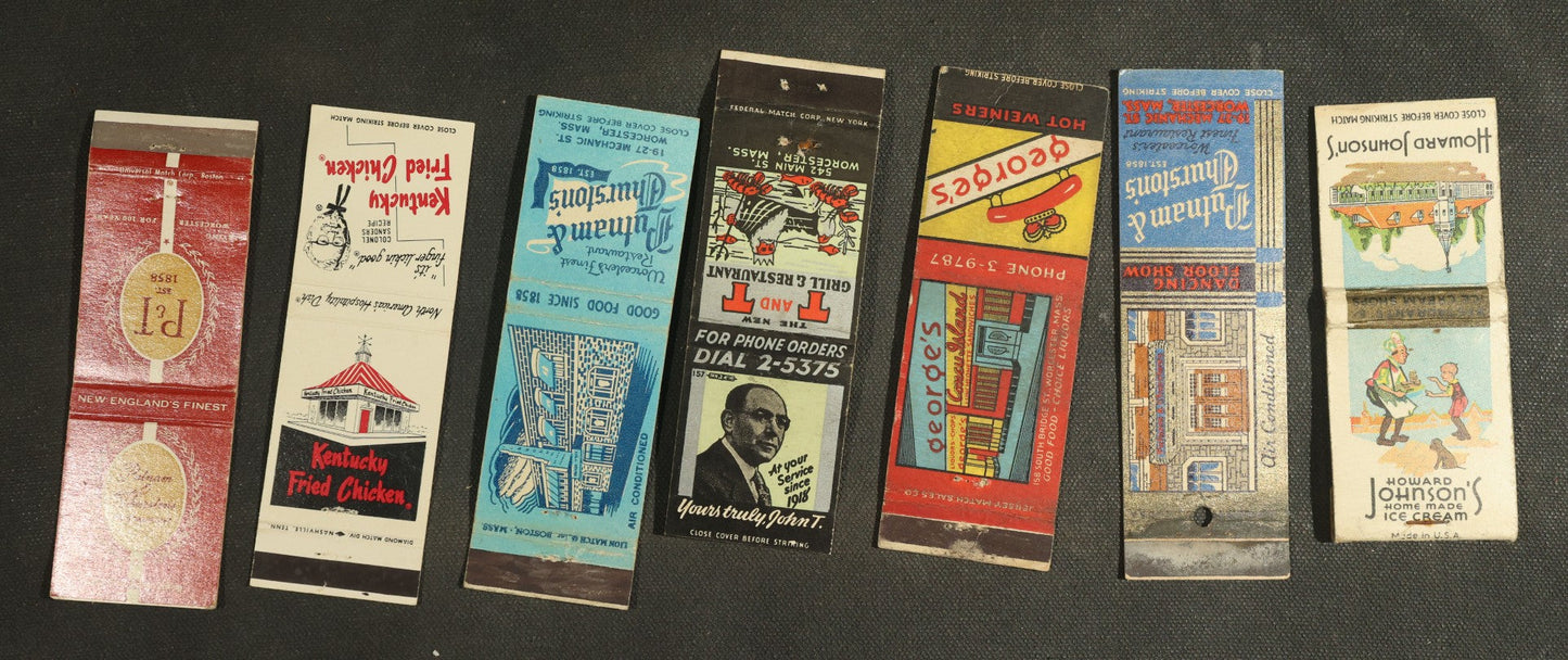 Vintage Matchbook Grouping - Restaurants Including Kfc, Chinese, Etc