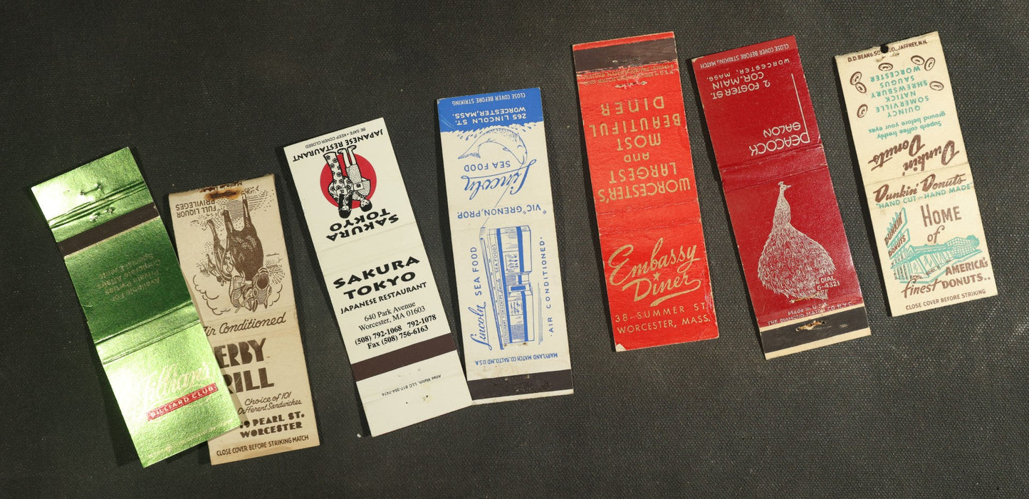Vintage Matchbook Grouping - Restaurants Including Kfc, Chinese, Etc