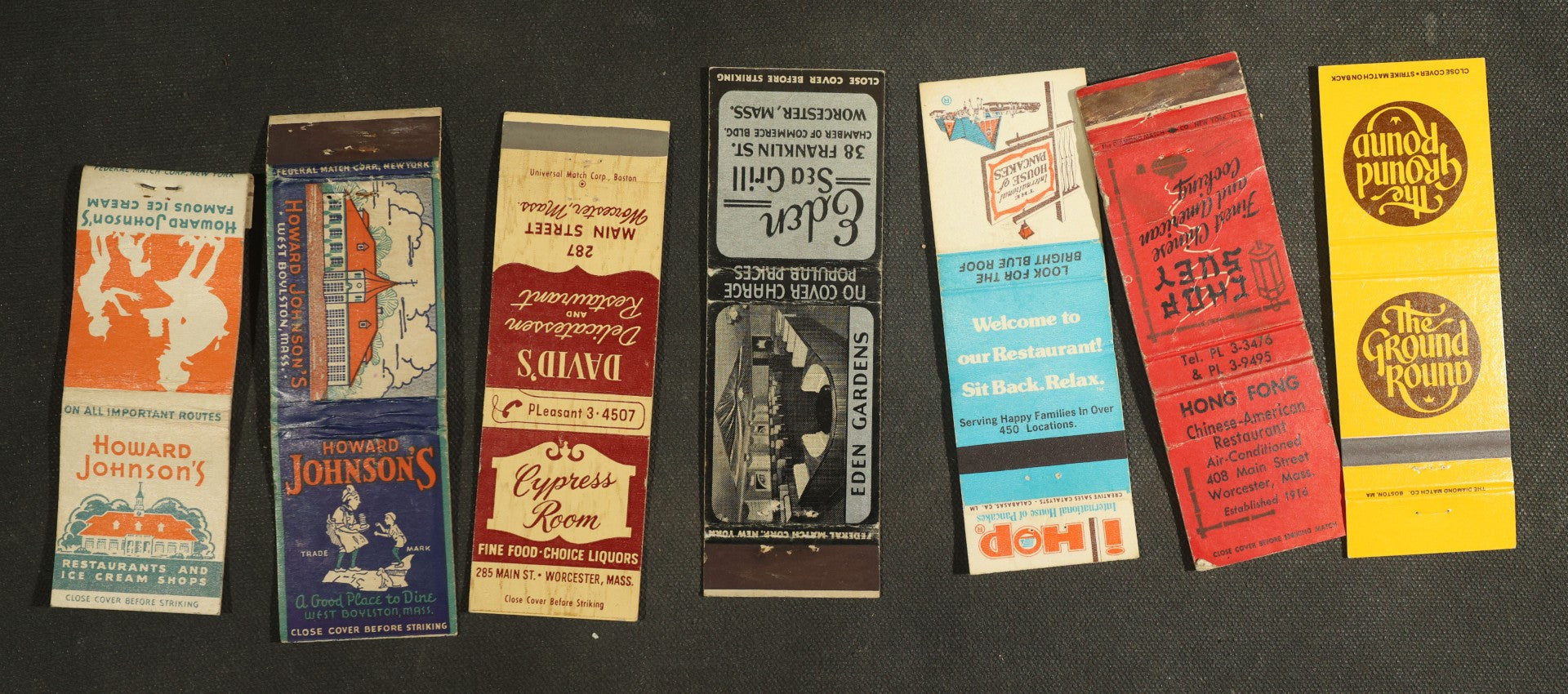 Vintage Matchbook Grouping - Restaurants Including Kfc, Chinese, Etc