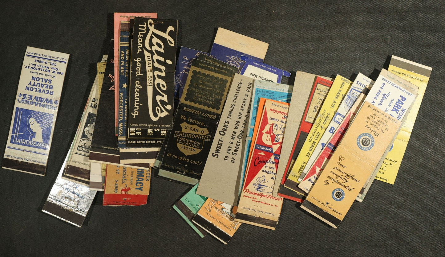 Vintage Matchbook Grouping - Cleaning Services & Clothing
