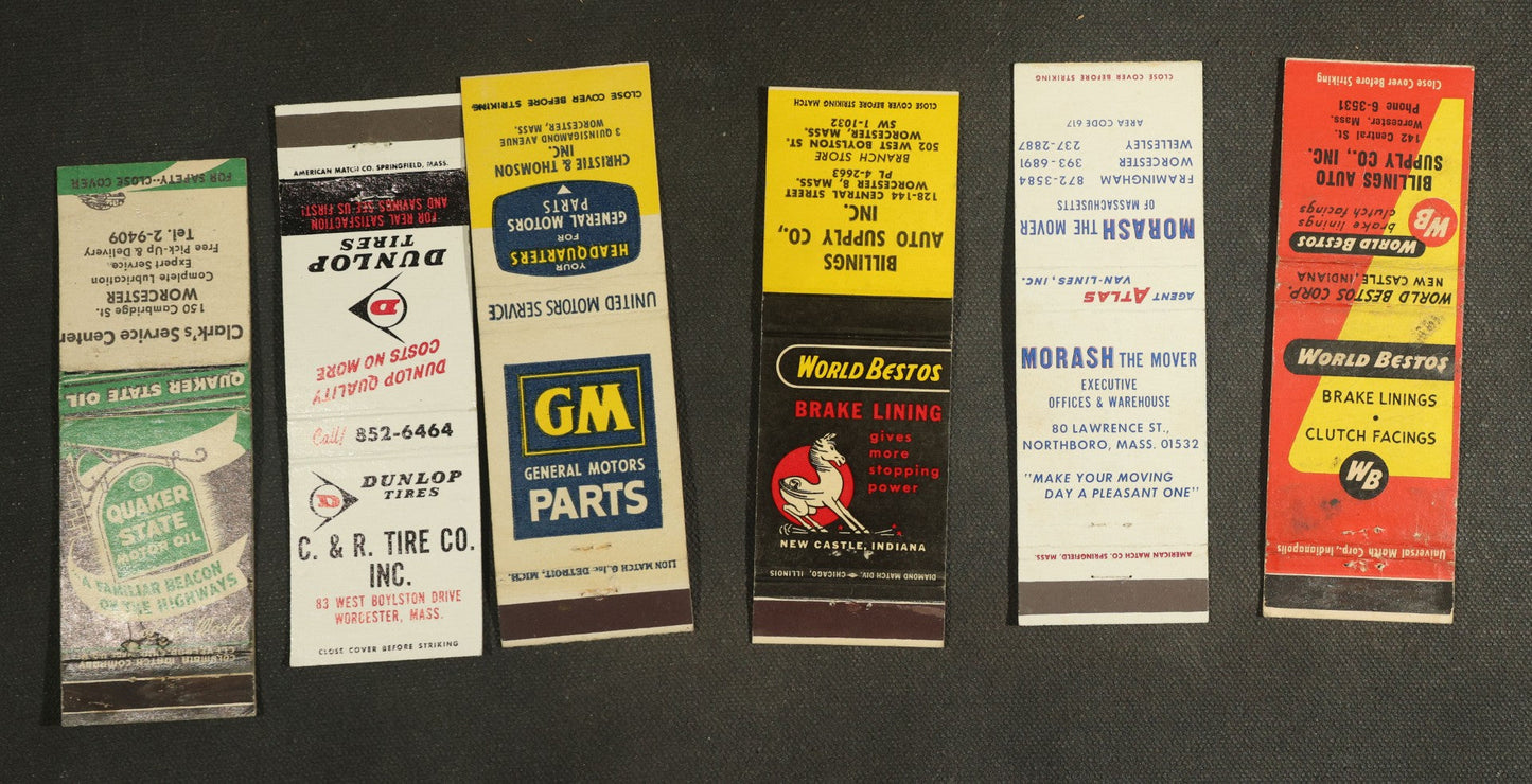 Vintage Matchbook Grouping - Automotive Etc