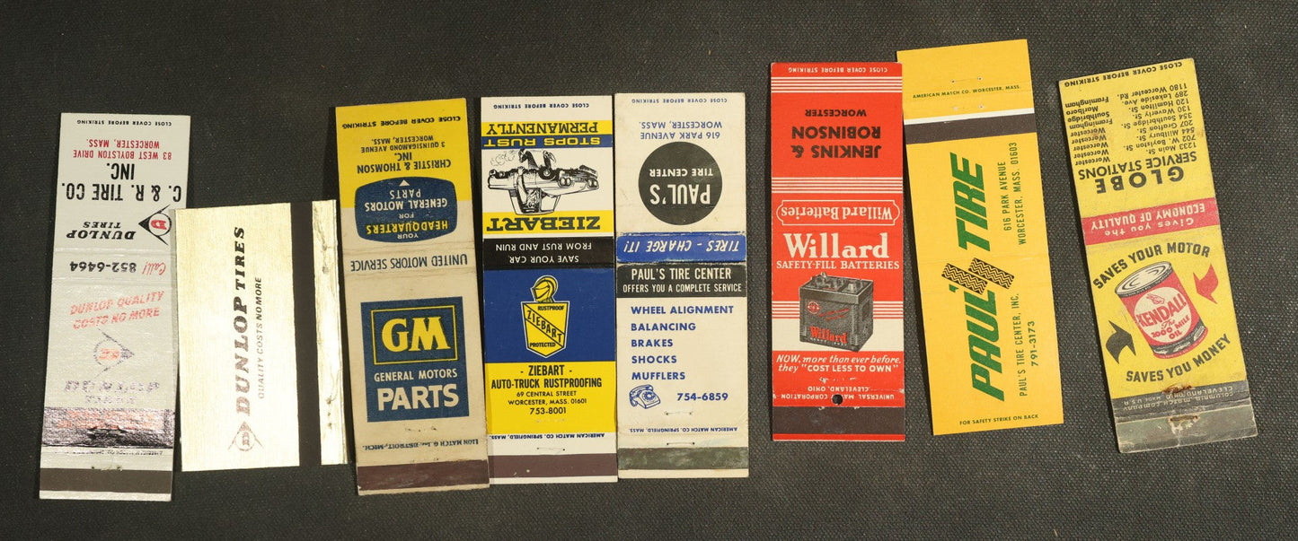 Vintage Matchbook Grouping - Automotive Etc