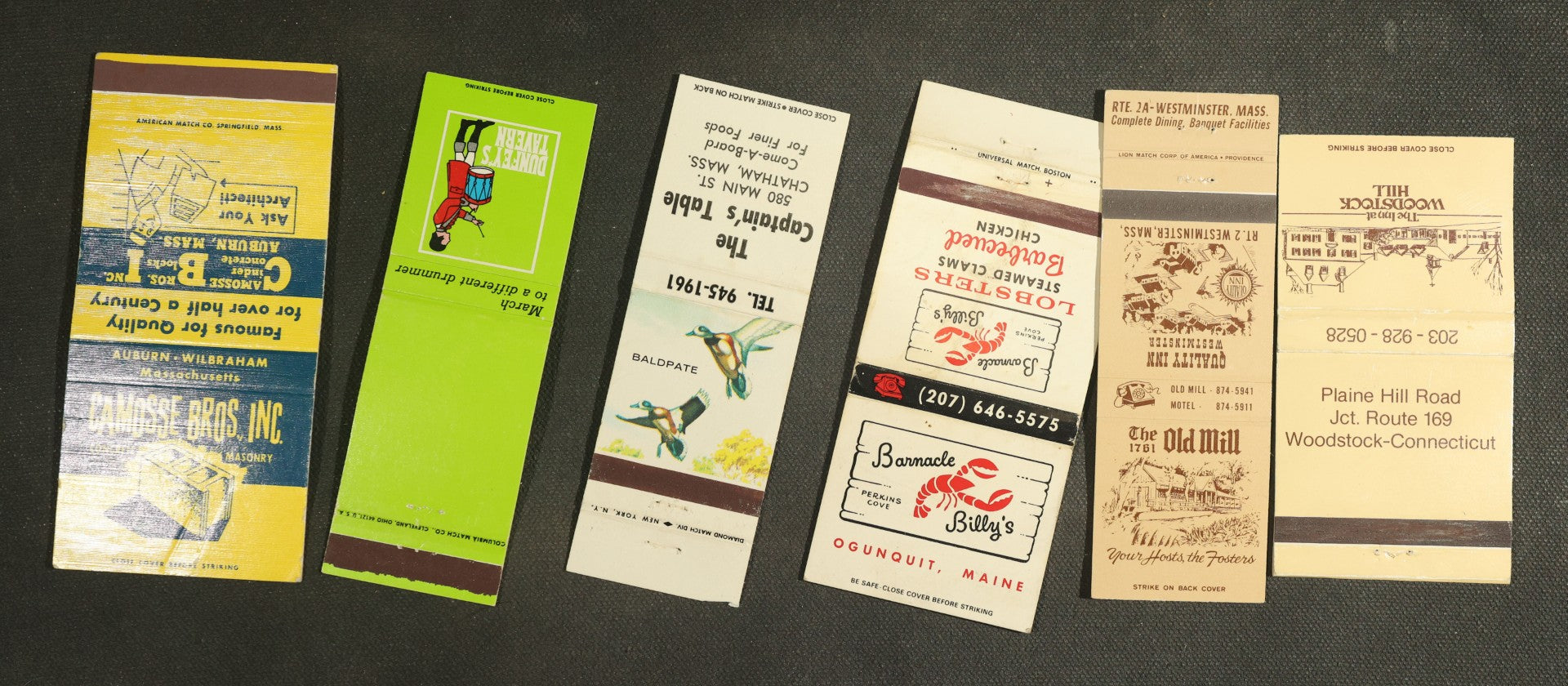 Vintage Matchbook Grouping - Restaurants, Pubs, Etc