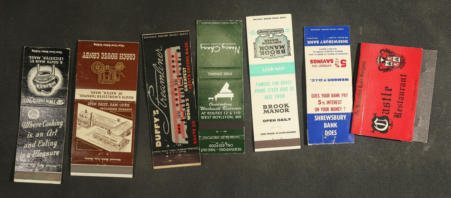 Vintage Matchbook Grouping - Restaurants, Inns, Etc