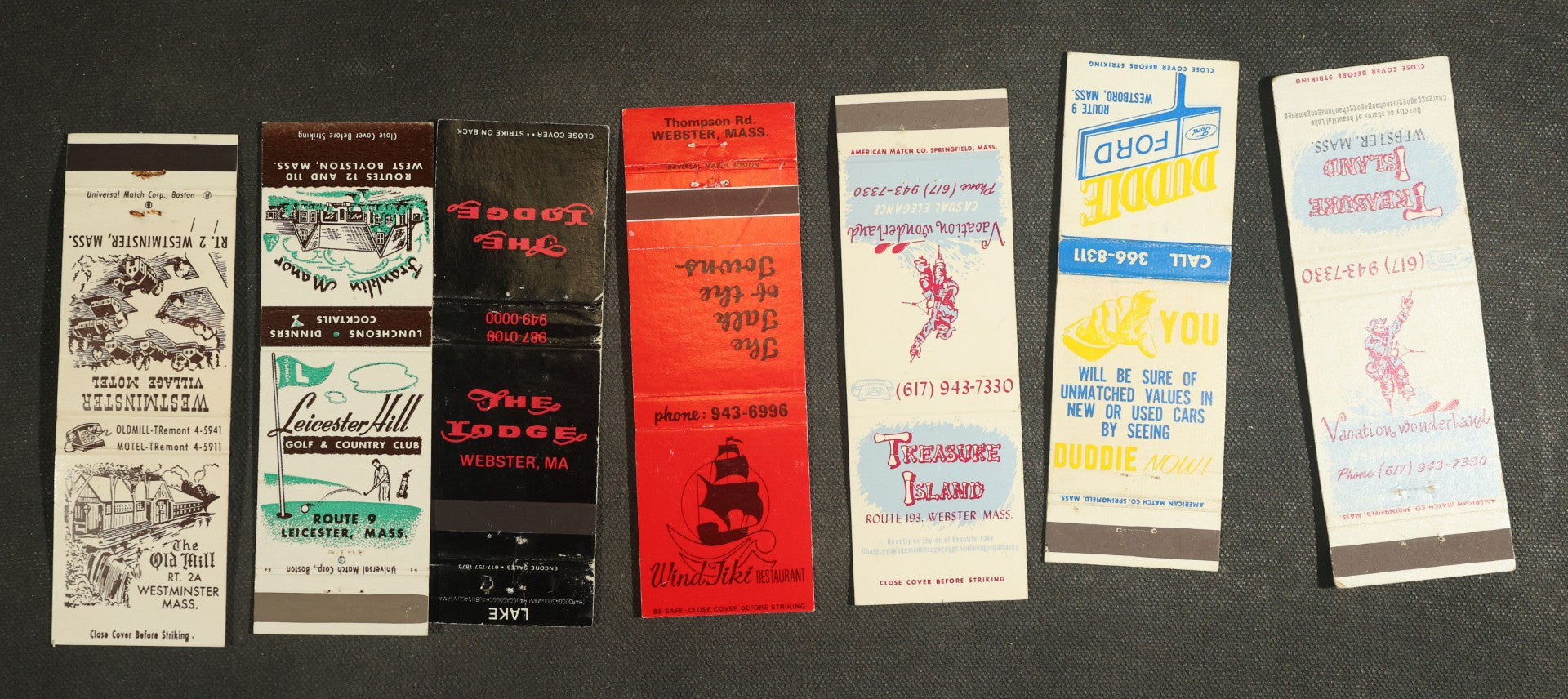 Vintage Matchbook Grouping - Restaurants, Inns, Etc