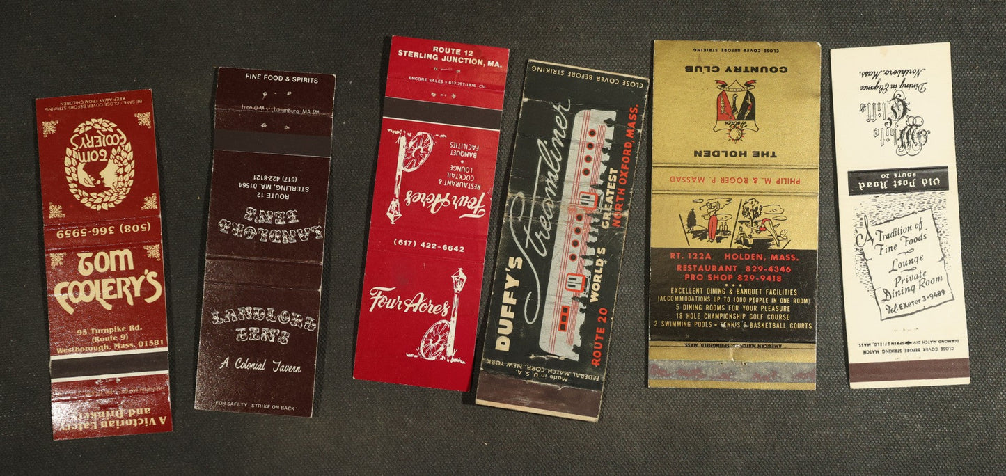 Vintage Matchbook Grouping - Restaurants, Inns, Etc