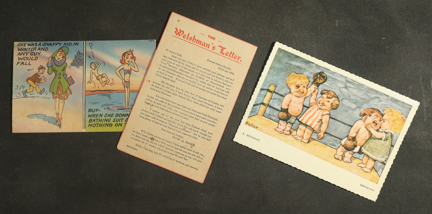 Vintage Postcard Grouping - Comic, Funny, Etc