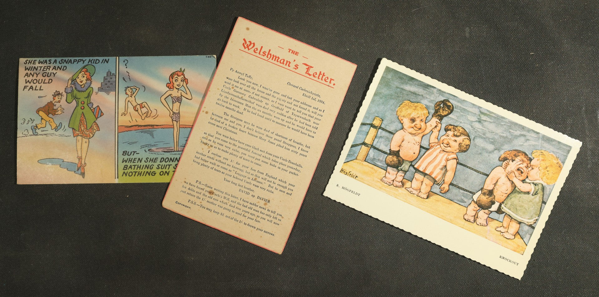 Vintage Postcard Grouping - Comic, Funny, Etc