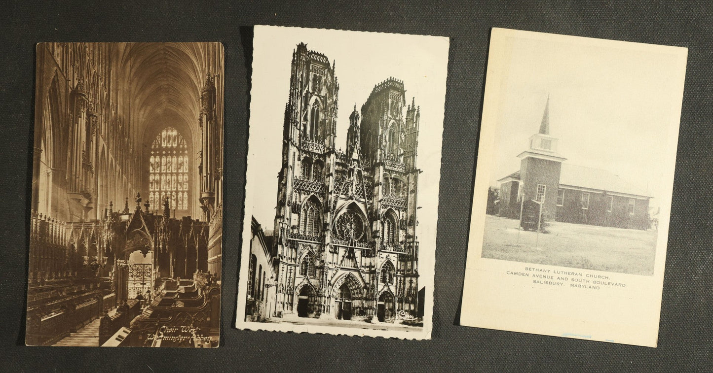 Vintage Postcard Grouping - Churches and Cathedrals