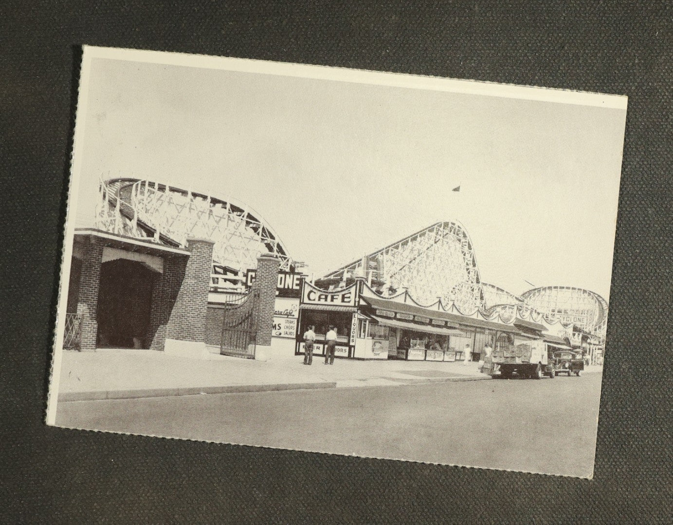 Vintage Postcard Grouping - Three Amusement Park Souvenir Cards, Reproductions