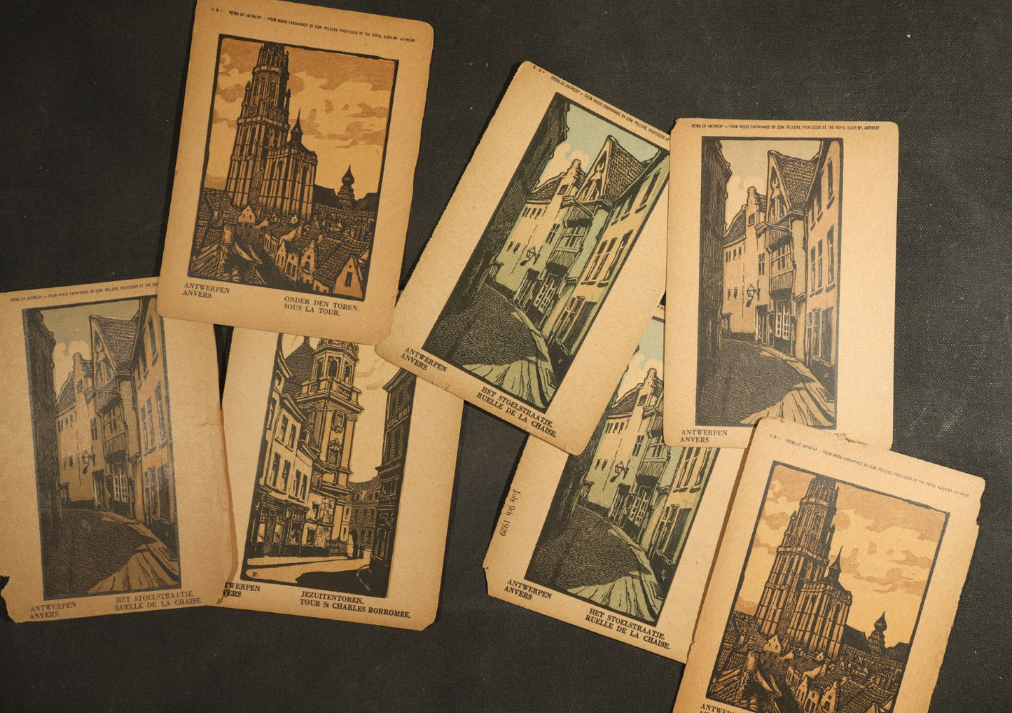 Vintage Postcard Grouping - Antwerp Cathedrals Etc