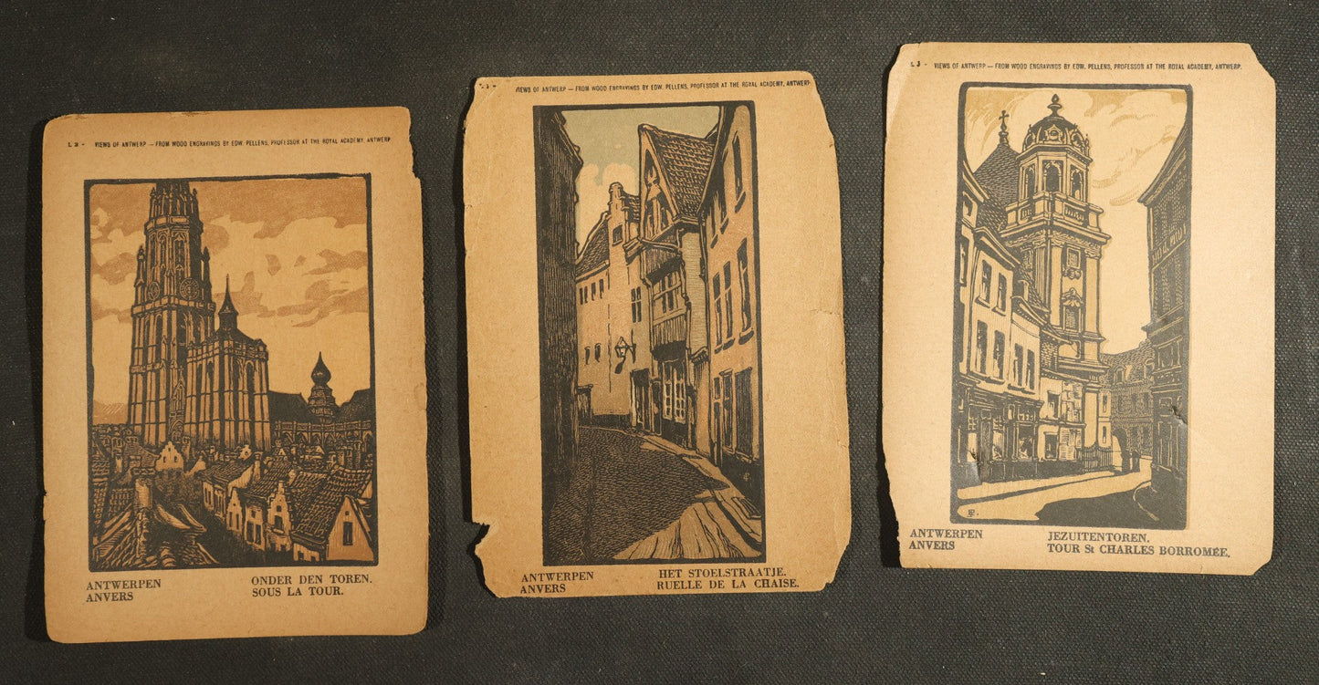 Vintage Postcard Grouping - Antwerp Cathedrals Etc