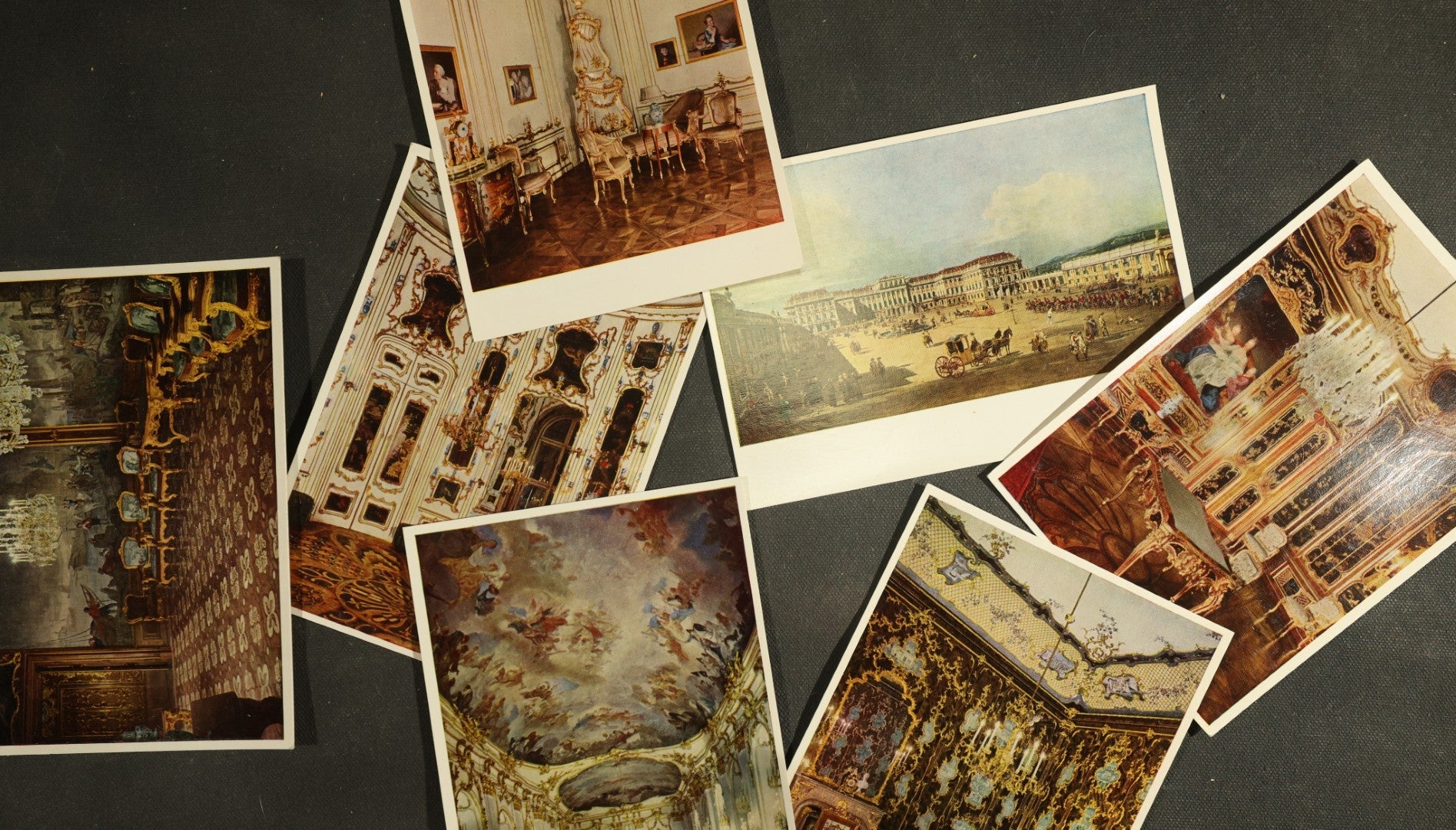 Vintage Postcard Grouping - European Interiors
