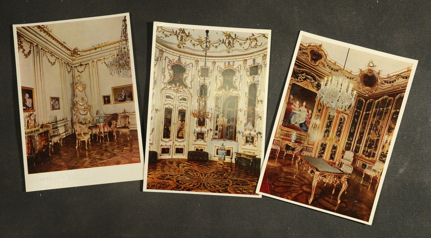 Vintage Postcard Grouping - European Interiors