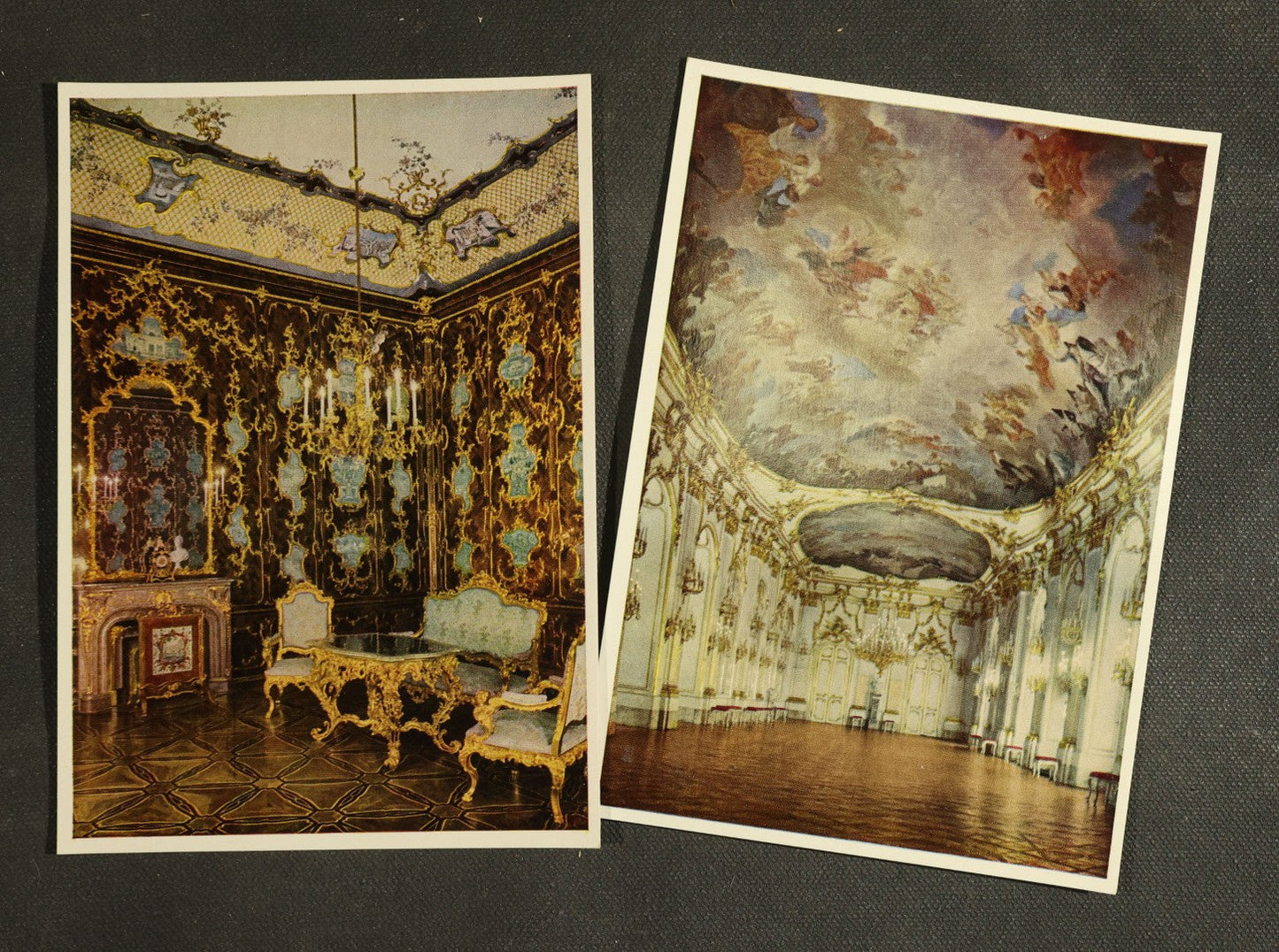 Vintage Postcard Grouping - European Interiors