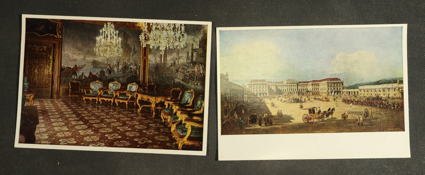 Vintage Postcard Grouping - European Interiors