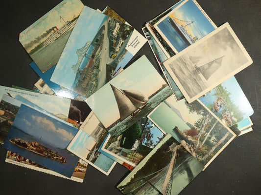 Vintage Postcard Grouping - Transportation and Bridges