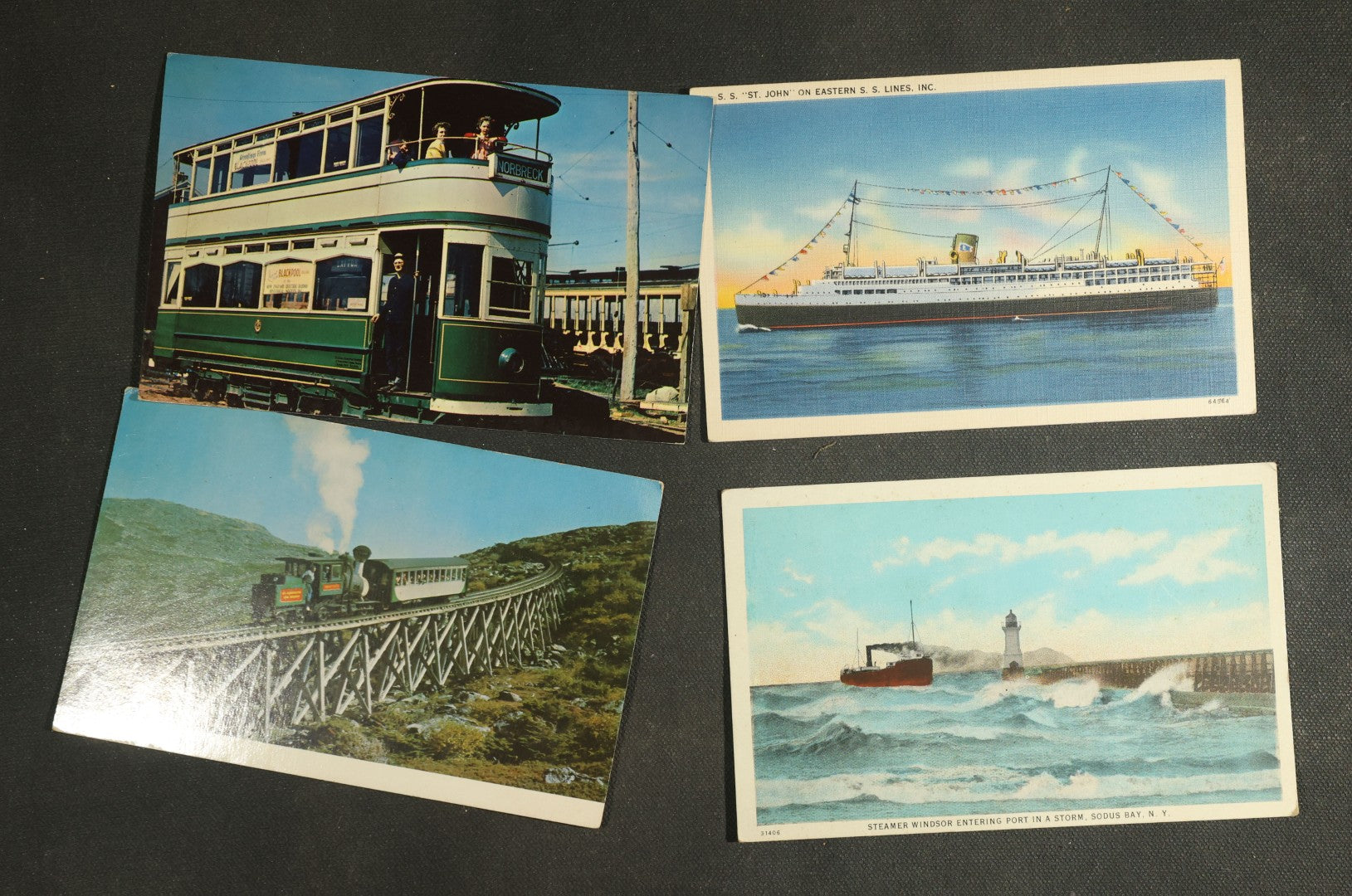 Vintage Postcard Grouping - Transportation and Bridges
