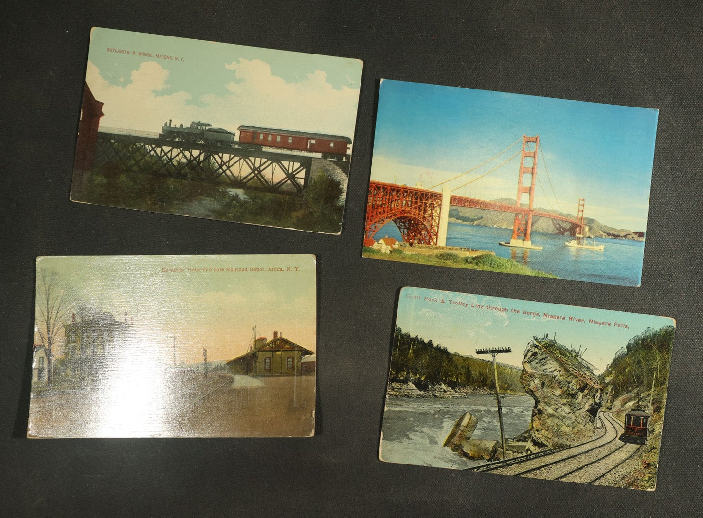 Vintage Postcard Grouping - Transportation and Bridges