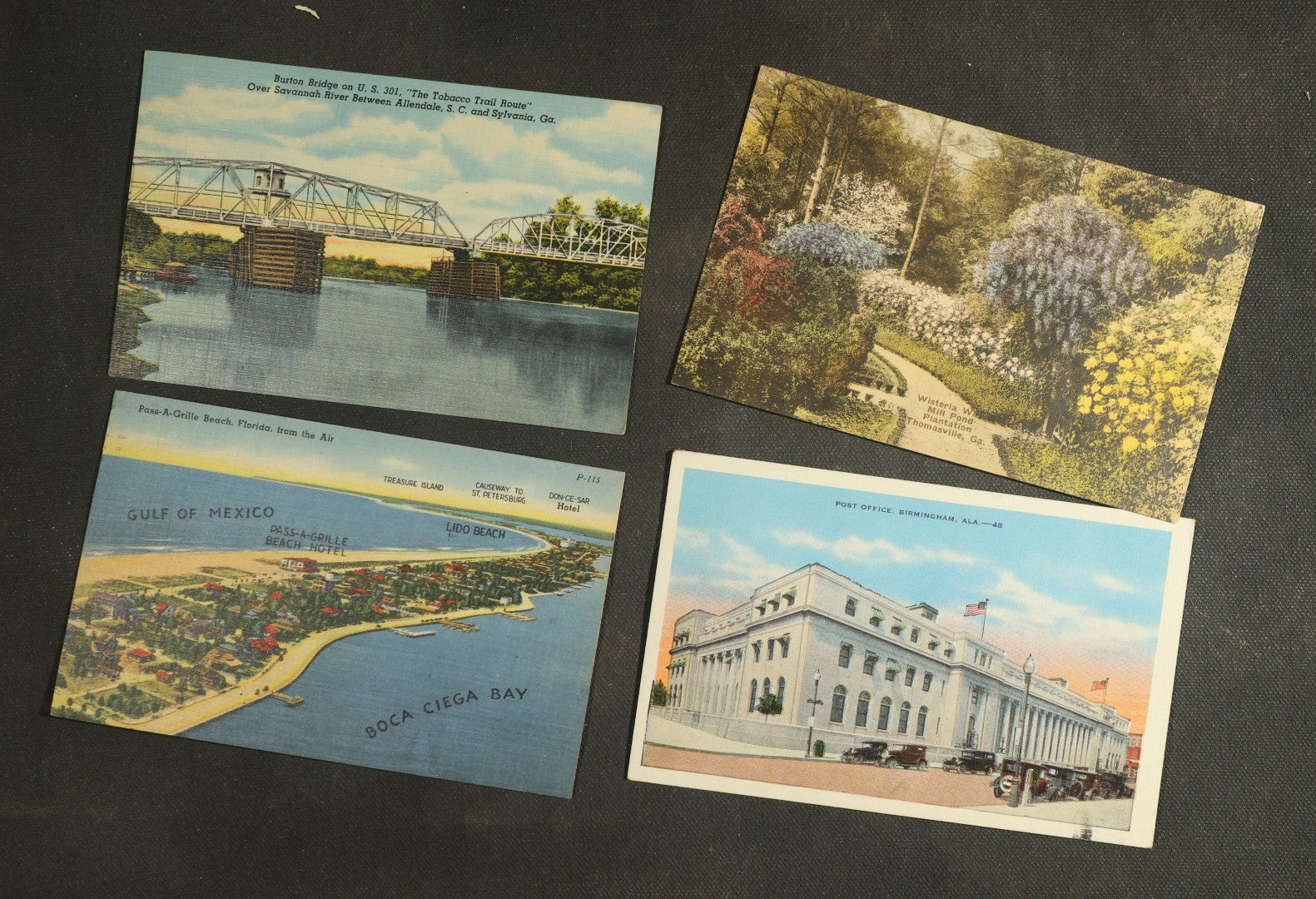 vintage postcard grouping - Varioius Southern, Midwestern States