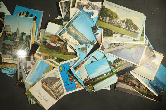 vintage postcard grouping - New England