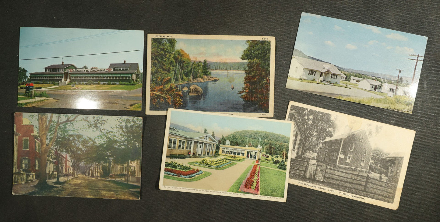 vintage postcard grouping - New England