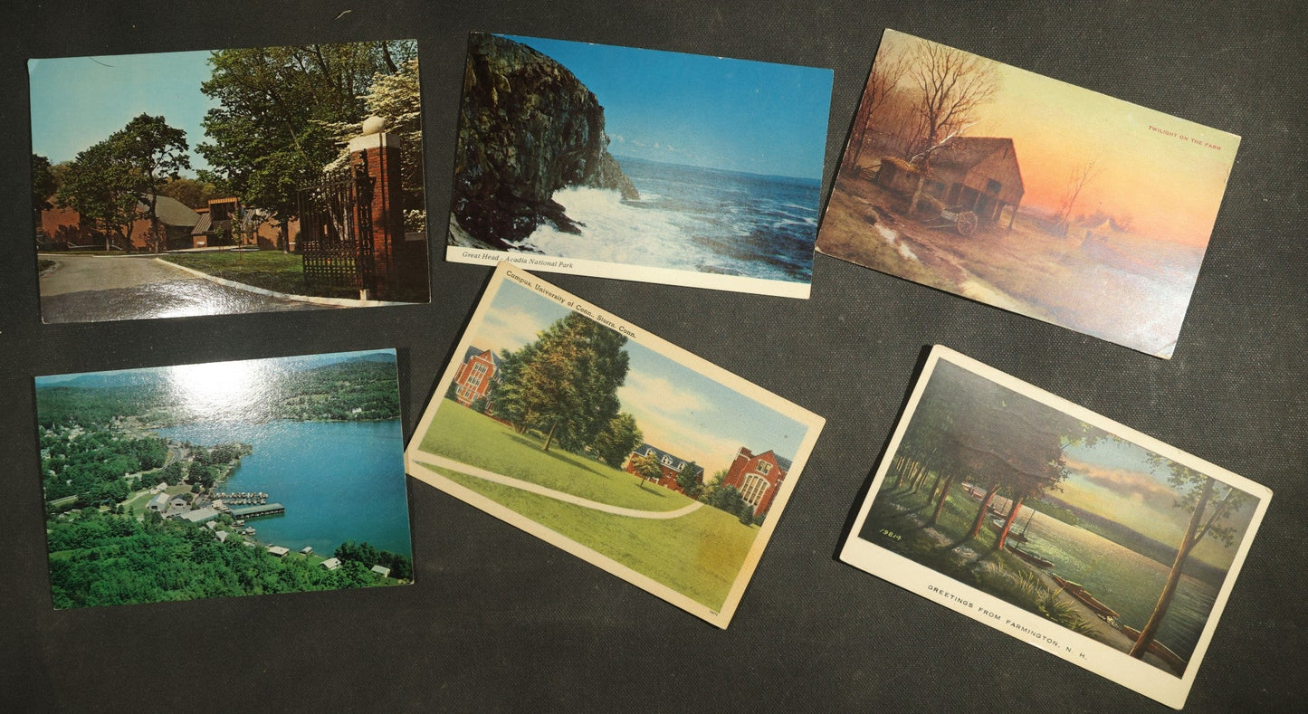 vintage postcard grouping - New England