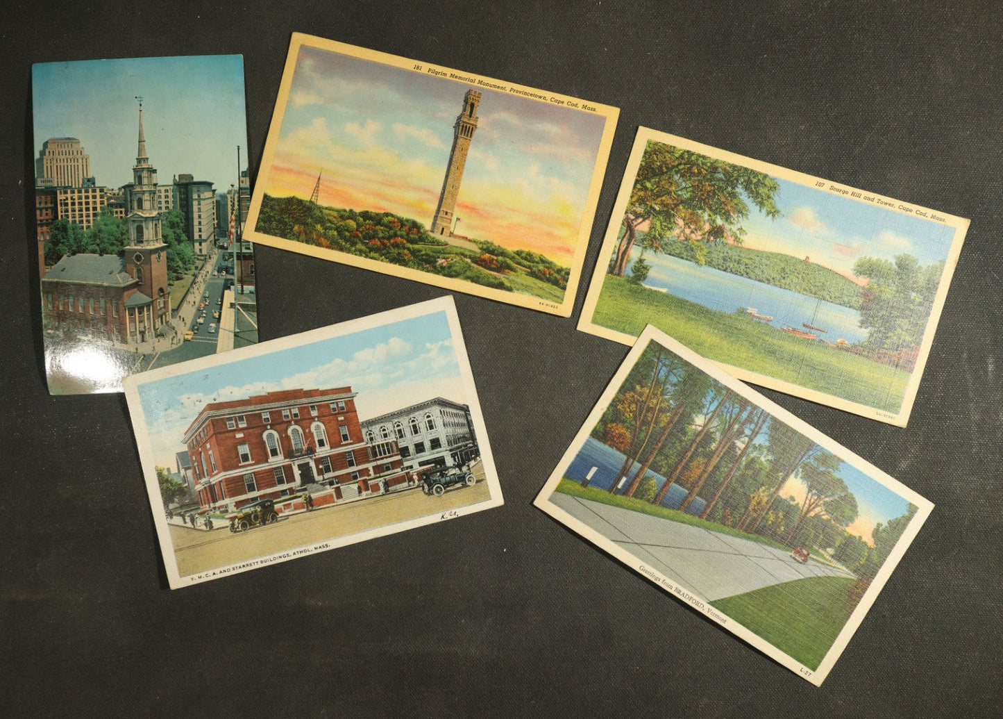 vintage postcard grouping - New England