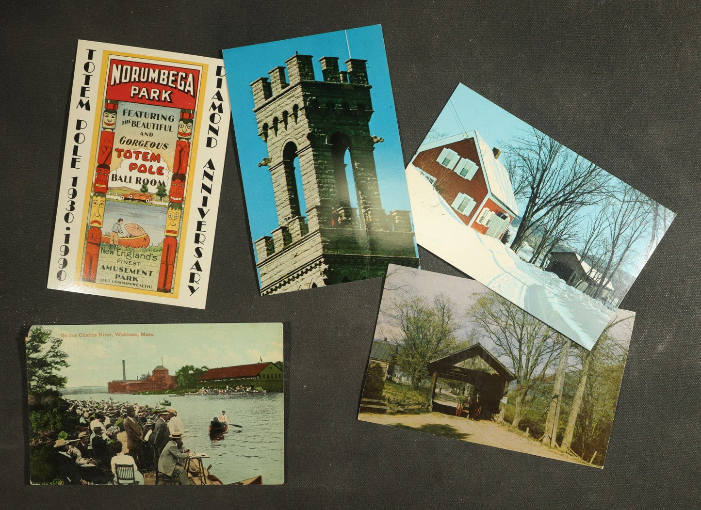vintage postcard grouping - New England
