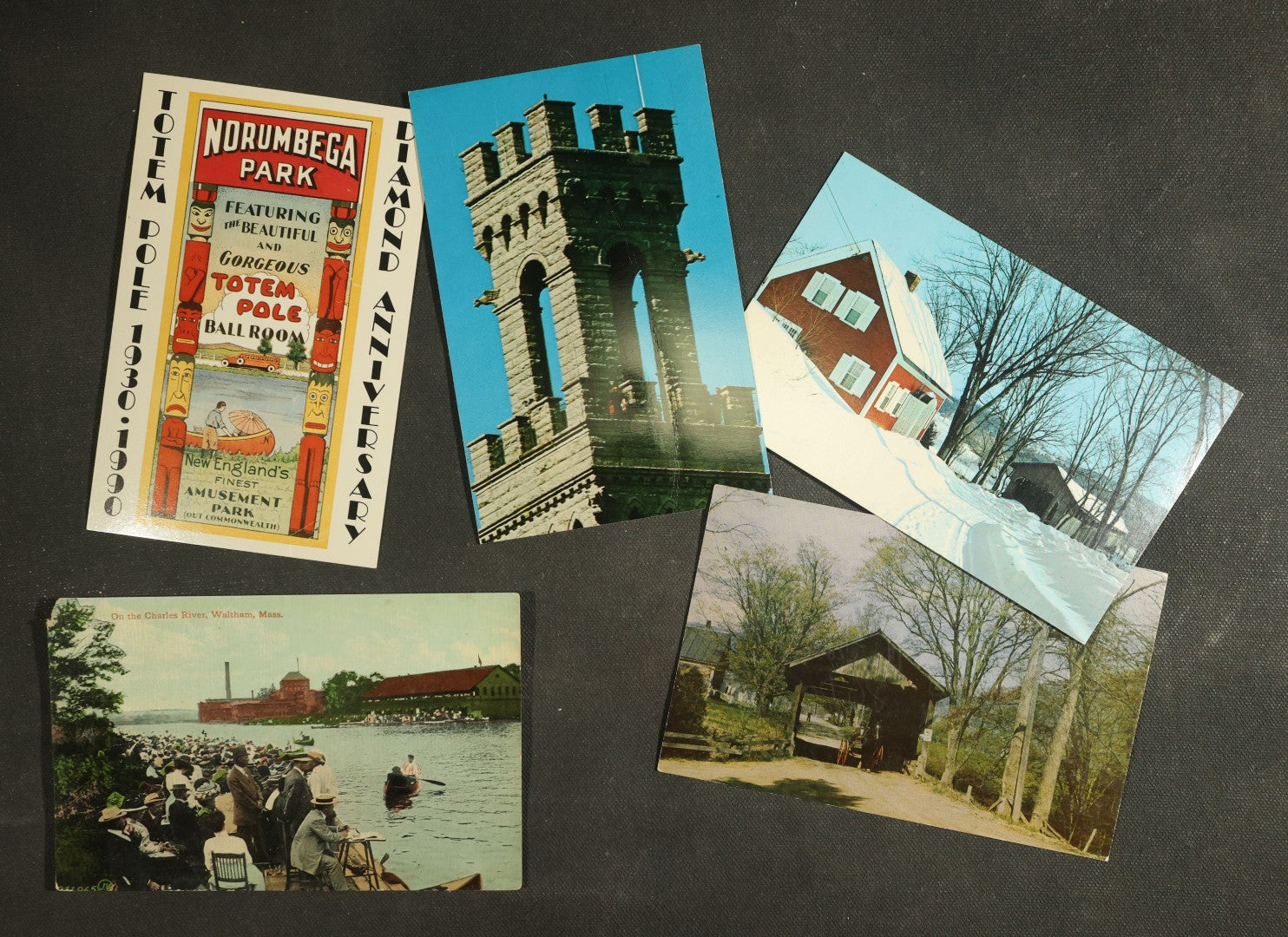 vintage postcard grouping - New England