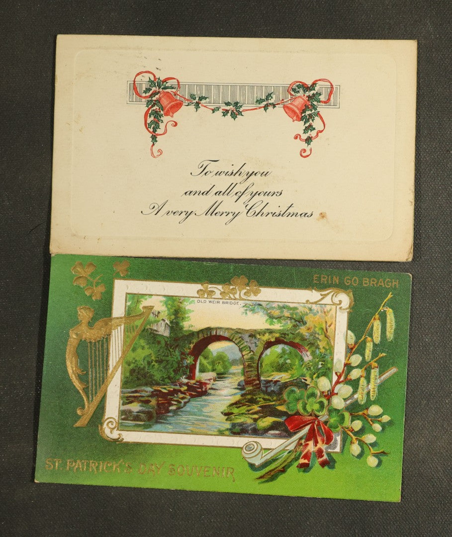 vintage postcard grouping - Greetings and Holiday
