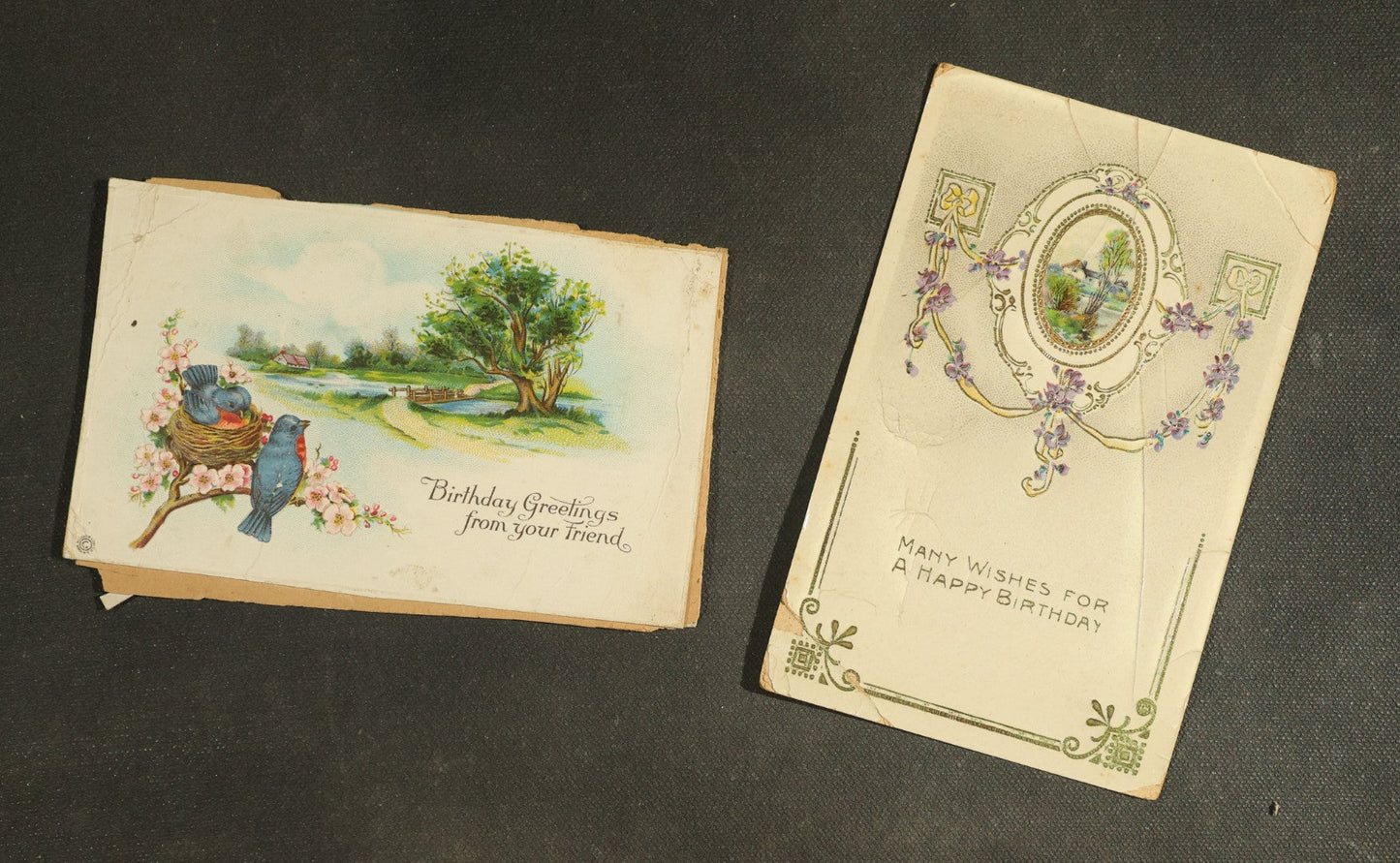 vintage postcard grouping - Greetings and Holiday