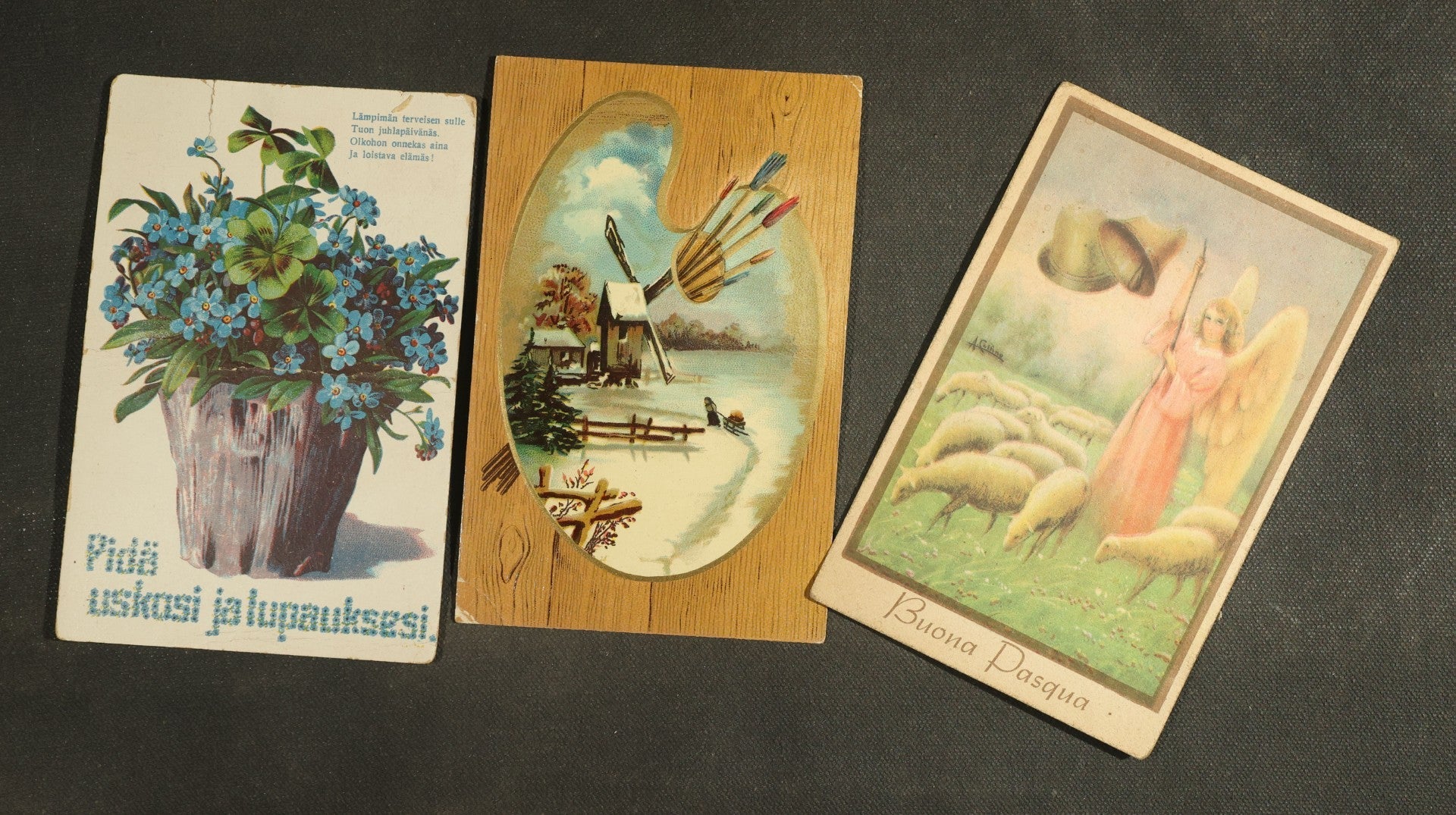 vintage postcard grouping - Greetings and Holiday