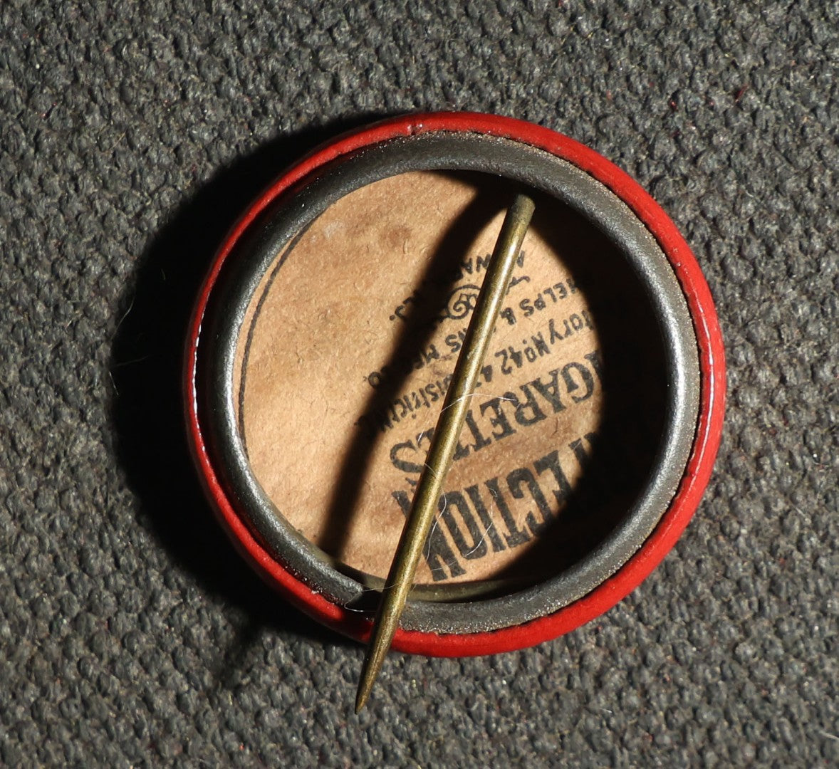 Four Buttons, Comic Sayings - "You Know Me Bill," "It Can't Be Done with a Maekup," Etc., Advertisements for Perfection Cigarettes