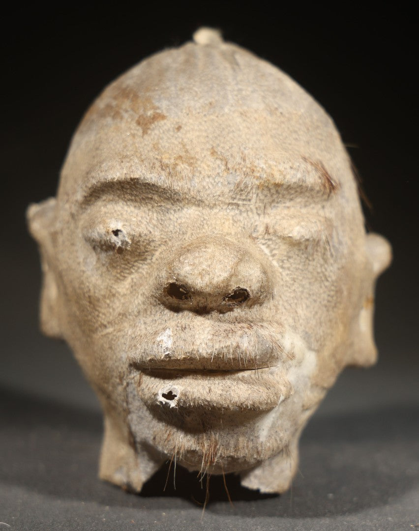 Vintage Shrunken Head Gaff Tourist Souvenir, Sculpted from Animal Hide