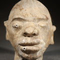 Lot 005 - Vintage Shrunken Head Gaff Tourist Souvenir, Sculpted from Animal Hide, 3-3/4" H
