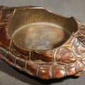 Lot 038 - Antique Turtle Shell Ashtray with Metal Liner, 4" L