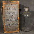 Lot 056 - Antique New Hampshire State Board of Health Glass Bottle in Wooden Carrying Box, Concord, New Hampshire, 17-3/4" H