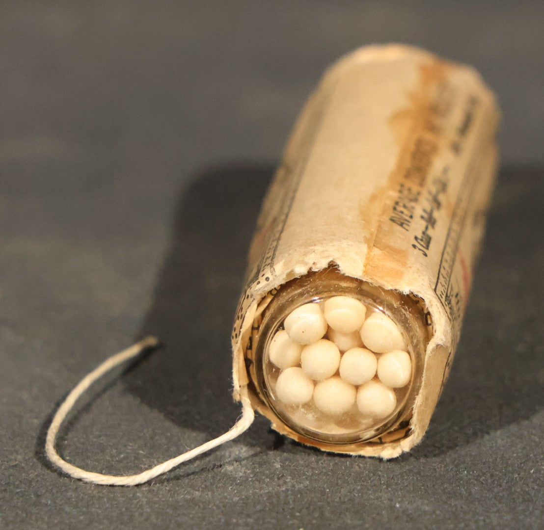 Antique Humphreys' Homeopathic No. 3 Infants' Diseases Pellet Vial with Printed Wrapper and original contents, Humphreys' Homeopathic Medicine Co., New York