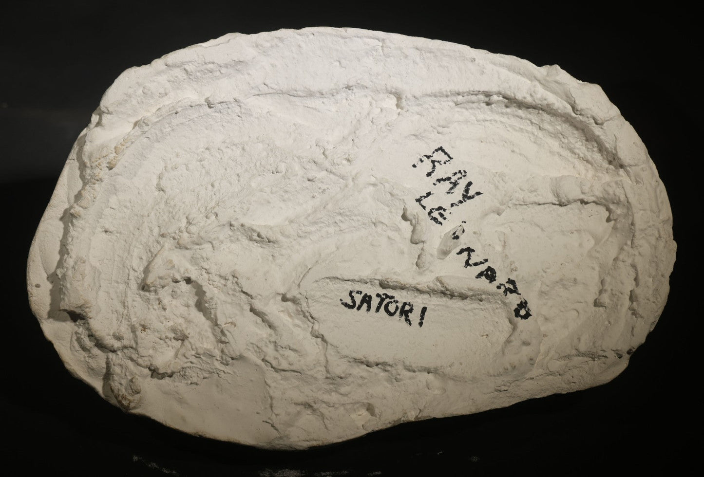 Vintage Plaster Life Mask Inscribed "Ray Leonard" and signed "Satori" on Verso