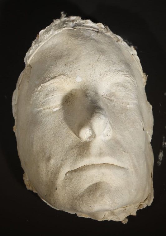 Vintage Plaster Life Mask of a Male Subject