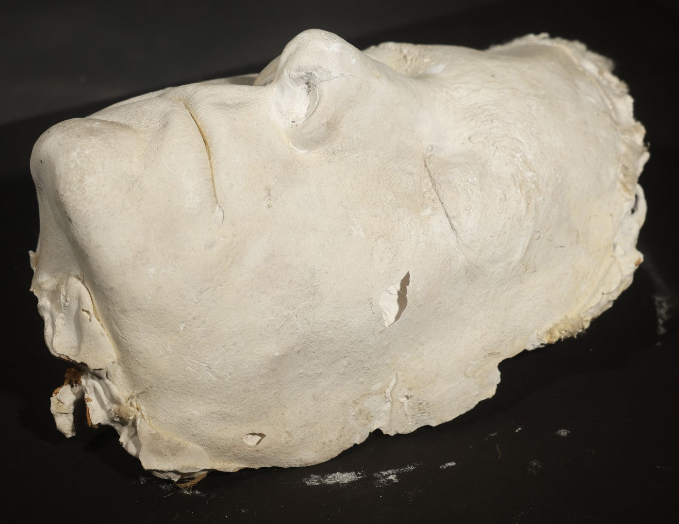 Vintage Plaster Life Mask of a Male Subject