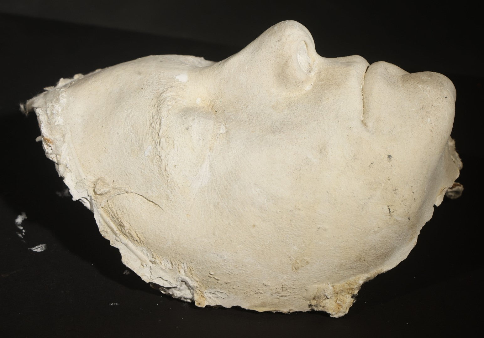 Vintage Plaster Life Mask of a Male Subject