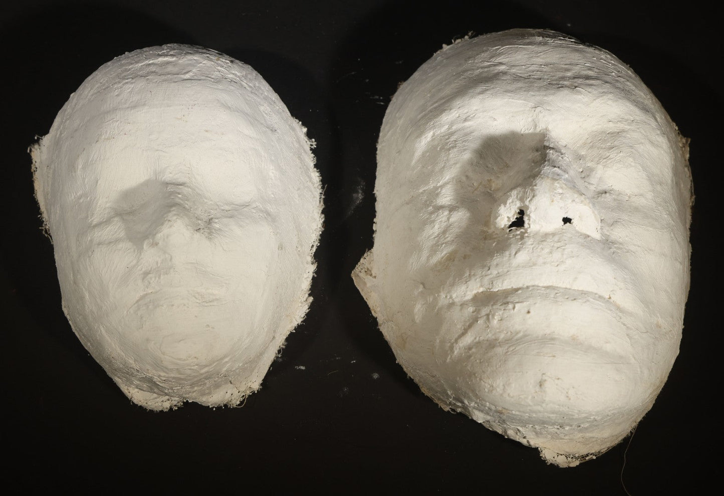 Pair of Vintage Plaster and Gauze Life Masks