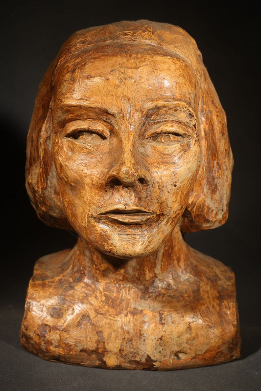 Vintage Sculptural Bust of a Woman by Ruth Kleiman
