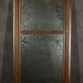 Lot 095 - Antique Two-Part Wall Mirror with Carved Cornice, Turned Drop Pendants, and Fluted Columns, 16-5/8" L x 32" H