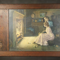 Lot 096 - Antique "Hanging of the Crane" Framed Print with Applied Lettering and Metal Cradle, Copyright 1909, the Ullman Mfg. Co., New York, 26-5/8" W x 14-1/2" H