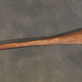 Lot 103 - Antique Folk Art Wooden Paddle with Pyrography Portrait of Native American in Feathered Headdress, 28" L