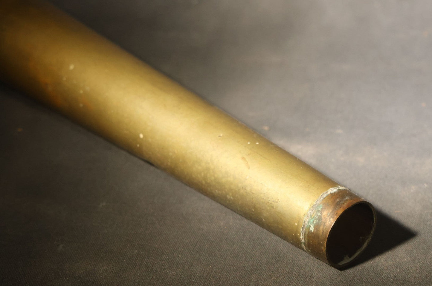 Antique Brass Fire Hose Nozzle, Manufactured by A.J. Morse & Son, Boston, Massachusetts, Stamped "Stolen From State St. Exchange 53 State St." and "Boston Belting Co."